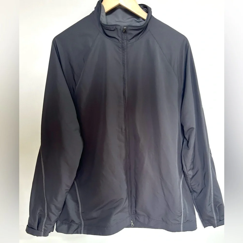 Nike Golf Jacket Mens Sz large Black Soft Shell Full Zip - Picture 7 of 8